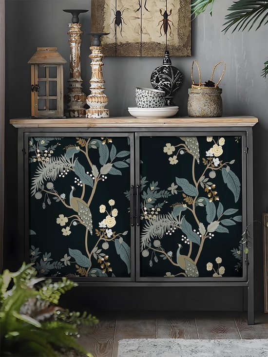 550x733-56.jpg Unyqoos® Zelfklevende decoratieve folie met bloemen en vogels voor veelzijdige toepassingen