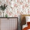 550x733-71.jpg Unyqoos® Roze en witte zelfklevende decoratieve folie met bloemenpatroon voor elke ruimte