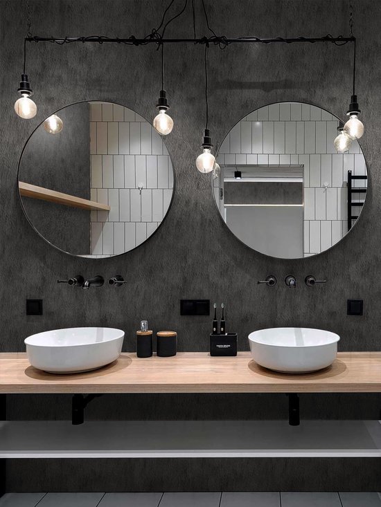 Unyqoos® Donkergrijs Zelfklevend Behang met Betonlook voor Meubels en Wanden, 40 x 300 cm