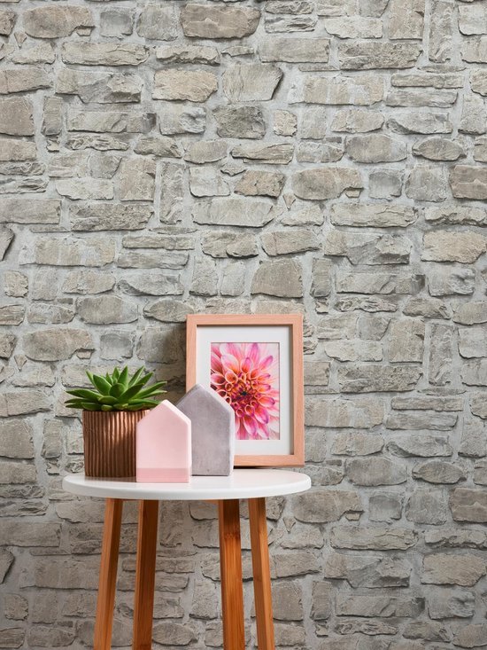 Unyqoos® Hoogwaardig vliesbehang met natuursteenmotief voor sfeervolle interieurs