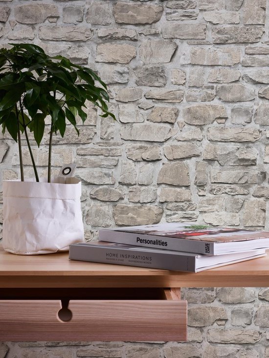 Unyqoos® Hoogwaardig vliesbehang met natuursteenmotief voor sfeervolle interieurs