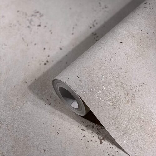 Unyqoos® Industrieel vliesbehang met betonlook in wit, beige en grijs tinten 10,05 x 0,53 m