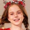 Unyqoos® Elegante kersthaarband met rendiergewei en bloem voor feestelijke gelegenheden