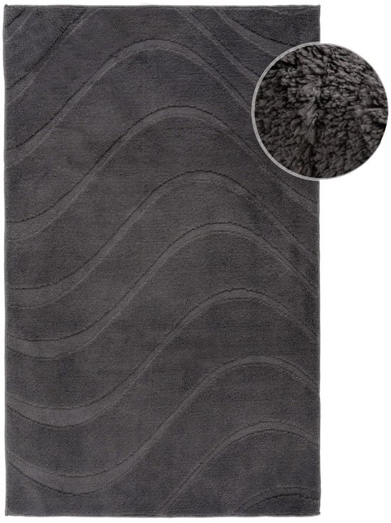 Unyqoos® Stijlvolle antislip badmat met golvend 3D-patroon en zachte touch