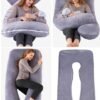 550x736-5.jpg Unyqoos® Grijze machinewasbare U-vormige kussensloop voor zwangerschapskussen 140 x 80 cm