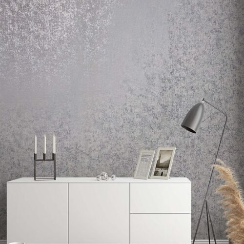 550x736.jpg Unyqoos® Modern grijs zilver vliesbehang met metallic afwerking voor elke kamer
