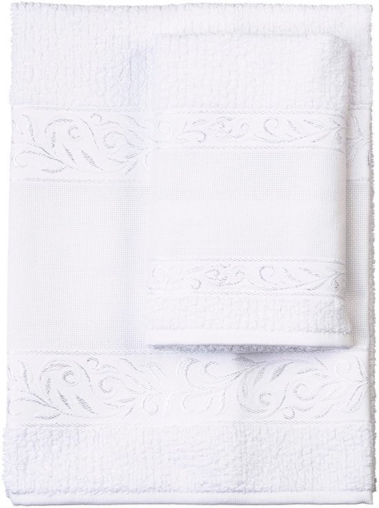 Unyqoos® Complete Set Gastendoeken met Borduurinzet voor Elegante Badkamerdecoratie