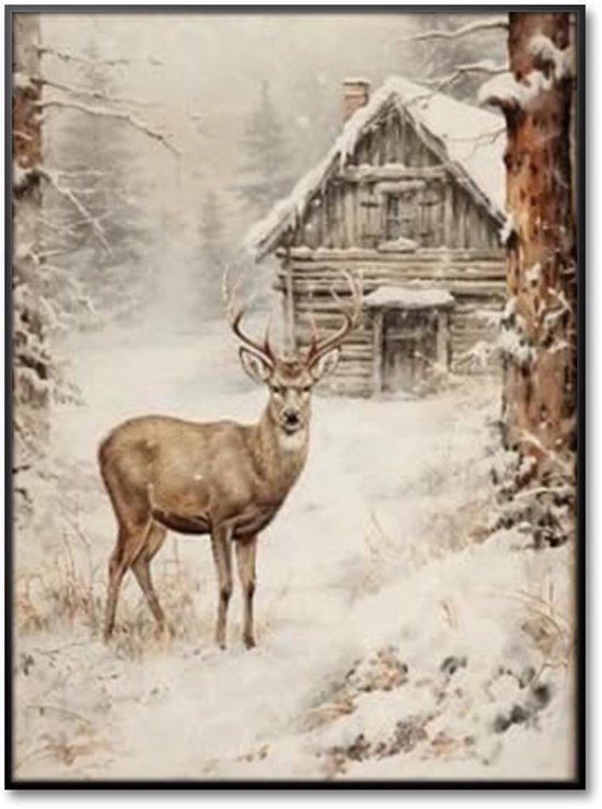 550x739-12.jpg Unyqoos® Set van 3 Vintage Kunstposters met Winterse Thema's voor Huisdecoratie