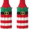 550x739-9.jpg Unyqoos® Set van 2 Kerstflessenhoezen met Klassieke Rode en Groene Elementen