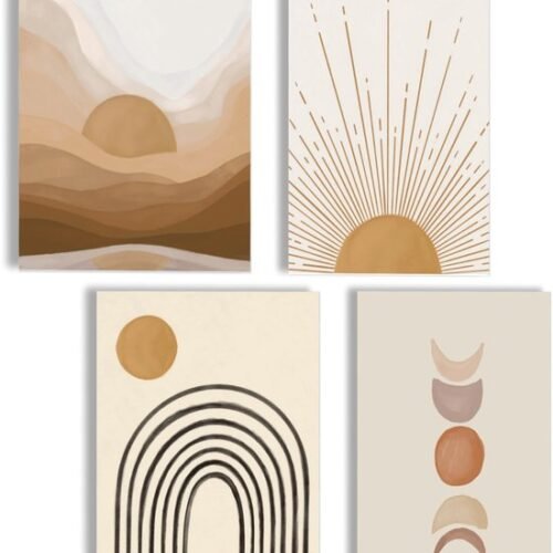 550x742-10.jpg Unyqoos® Set van Abstracte Boho Wandposters voor Diverse Interieurs en Kamers 21 x 30 cm