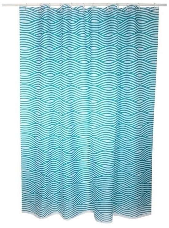 Unyqoos® Blauw douchegordijn met anti-schimmel en antibacteriële eigenschappen 180 x 200 cm