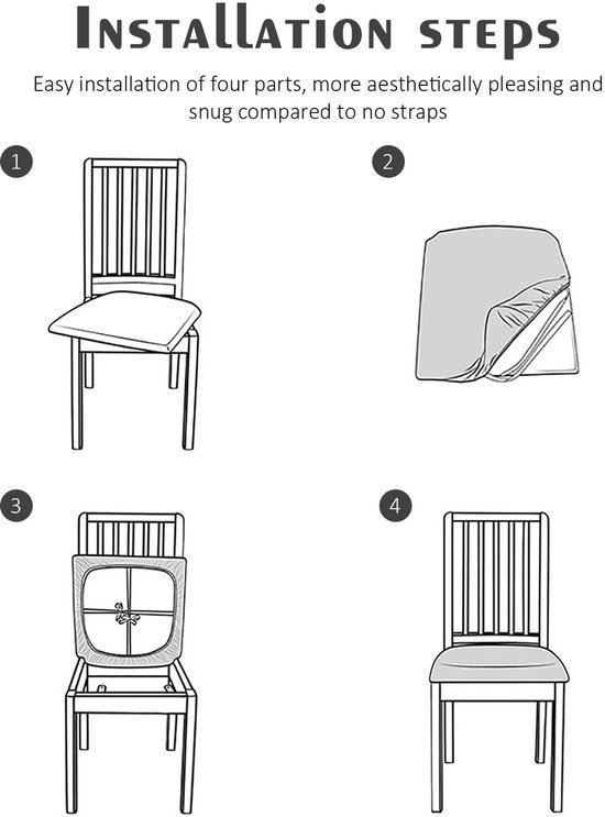 550x743-4.jpg Unyqoos® Set van 4 waterdichte stoelhoezen voor eetkamerstoelen in donkergrijs