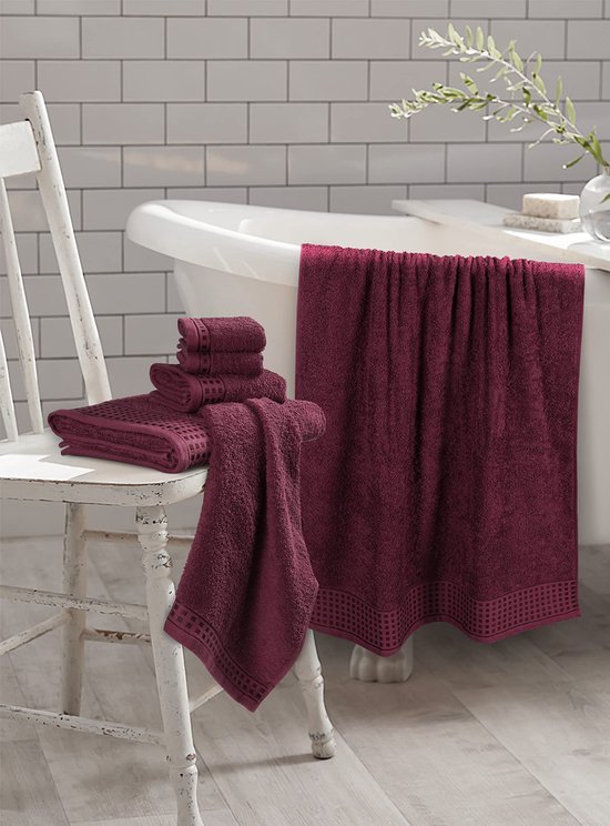 Unyqoos® Zachte en Luxe Set van 6 Katoenen Handdoeken voor Bad en Douche