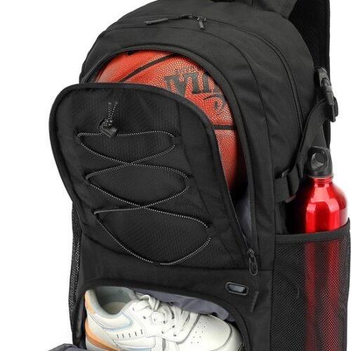 Unyqoos® Ruime en veelzijdige sportrugzak met bal- en schoenenvak voor heren