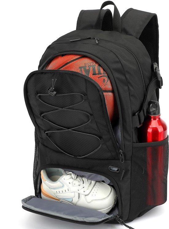 Unyqoos® Ruime en veelzijdige sportrugzak met bal- en schoenenvak voor heren
