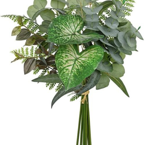 Unyqoos® Decoratieve kunsttakken met eucalyptus en anthurium voor elk interieur