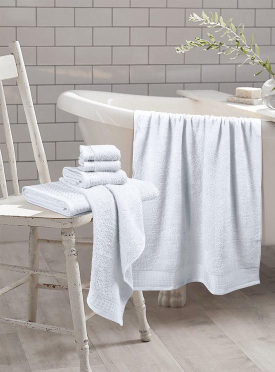 550x744-6.jpg Unyqoos ® Verwen Jezelf Met Dit Luxe Handdoekenset Van Zes Stuks, Inclusief Grote Badlakens