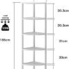 550x750-8.jpg Unyqoos® Ruimtebesparend hoekrek met zes planken voor veelzijdige opbergruimte