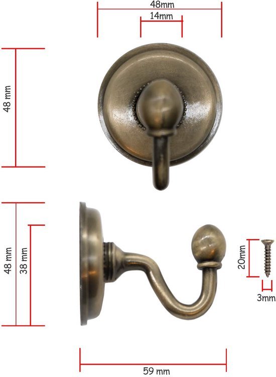 550x751-5.jpg Unyqoos® Set van twee klassieke wandhaken in antiek messing voor diverse ruimtes
