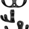 550x754-3.jpg Unyqoos® Set van vijf zwarte dubbele haken voor stijlvolle wandmontage