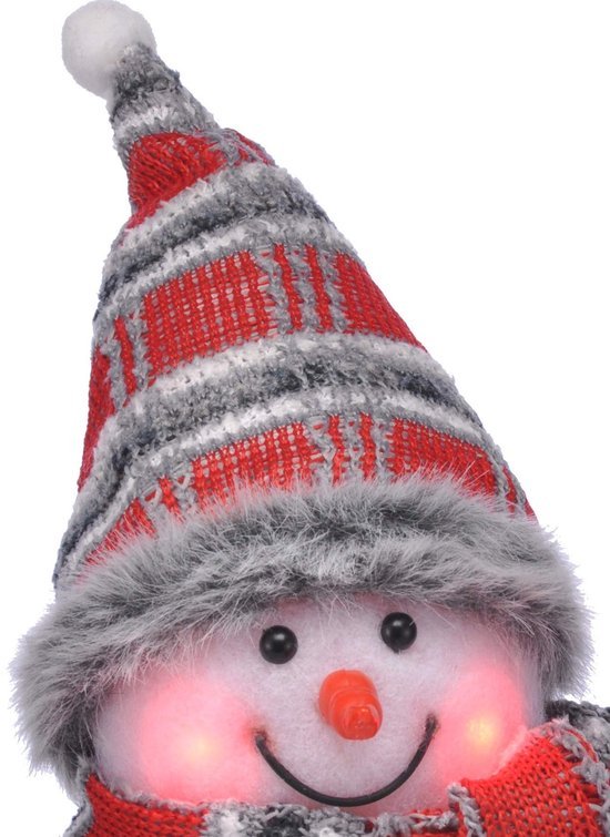 Unyqoos® Lichtgevende sneeuwpop decoratie met kleurrijke LEDs voor binnengebruik