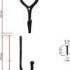 Unyqoos® Decoratieve zwarte gietijzeren haken met hartdesign voor landelijke inrichting