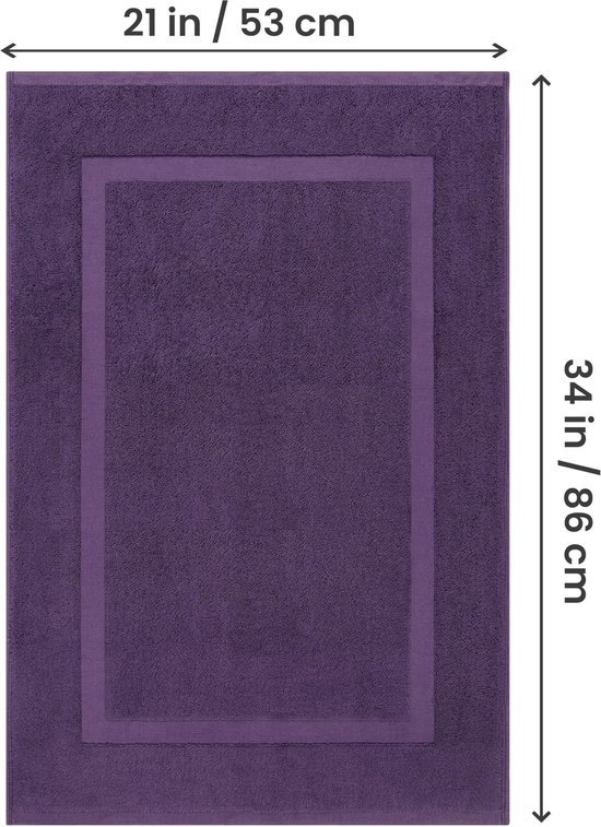 Unyqoos® Zachte en Luxueuze Set van 2 Grote Katoenen Badmatten voor Comfort in de Badkamer