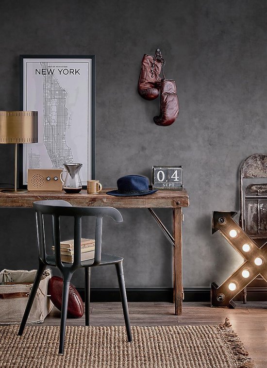 Unyqoos® Zelfklevende Vinyl Meubelfolie met Industriële Betonlook voor Interieurdecoratie, 40 x 300 cm, Donkergrijs
