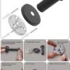 Unyqoos® Set van 8 zwarte ronde wandhaken van roestvrij staal voor diverse kamers