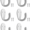 550x763-5.jpg Unyqoos® Set van 6 witte ijzeren kledinghaken voor garderobe en interieurdecoratie
