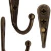 Unyqoos® Set van 10 vintage wandhaken in antiek bronzen gietijzer voor elke ruimte