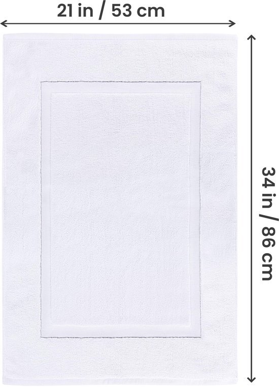 Unyqoos® Set van 2 Luxe Douchematten in Saliegroen van Zacht Katoen, 53,3 x 86,4 cm