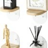 550x765-7.jpg Unyqoos® Set van 4 ruimtebesparende houten wandrekken met modern design
