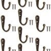 Unyqoos® Set van 10 vintage wandhaken in antiek bronzen gietijzer voor elke ruimte
