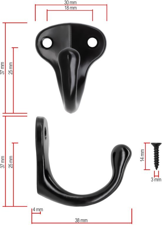 550x766-11.jpg Unyqoos® Set van vijf stijlvolle zwarte haken voor garderobe en interieurdecoratie