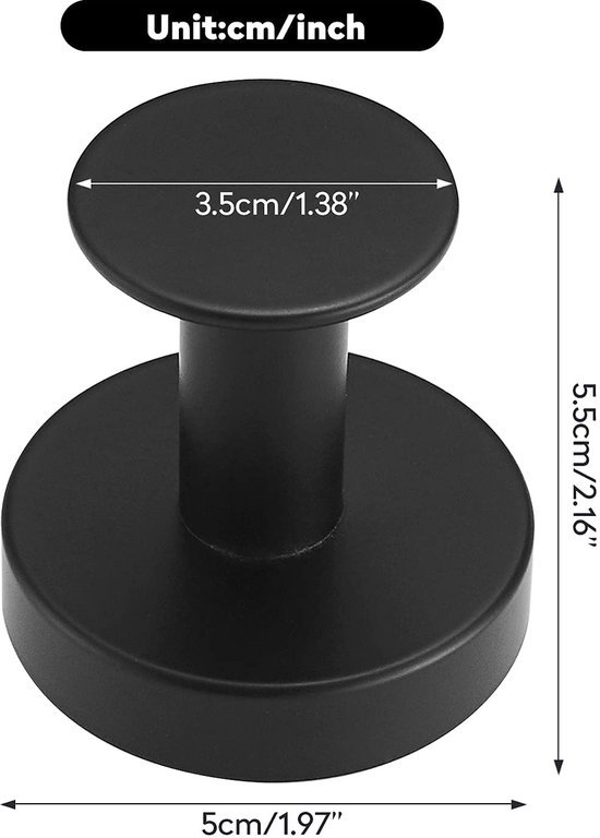 Unyqoos® Robuuste zwarte ronde wandhaken voor badkamer en keukenopslag