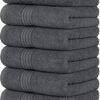 Unyqoos ® Ultrazachte en Absorberende Handdoekenset - Luxe Katoenen Handdoeken van Hoogwaardige Kwaliteit voor Dagelijks Gebruik, Set van 6 Grijze Handdoeken