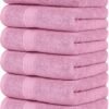 550x771-6.jpg Unyqoos ® Zachte en Absorberende Handdoekenset van 100% Katoen voor Optimale Luxe, Set van 6, Roze