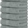 550x771-7.jpg Unyqoos ® Zachte en Luxe Handdoekenset van Katoen - Absorberend en Comfortabel voor Dagelijks Gebruik (Set van 6, Grijs)