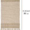 Unyqoos® Natuurlijke badmat met jute en katoen voor badkamer en interieur
