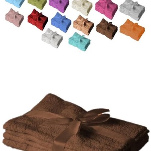 Unyqoos® Set van Luxe Chocoladebruine Handdoeken voor Badkamer en Sauna, 4 Stuks, 50 x 100 cm