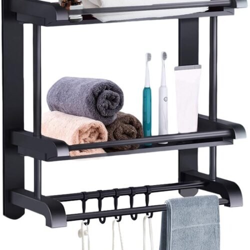 Unyqoos ® Moderne Zelfklevende Handdoekhouder voor Badkamer en Keuken met 5 Haken