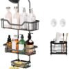 Unyqoos® Hangende douche-organizer zonder boren met stevige bevestiging en haken