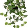 Unyqoos® Realistische kunsthangplant met bloemen voor interieurdecoratie van 65 cm, fuchsia, 65cm
