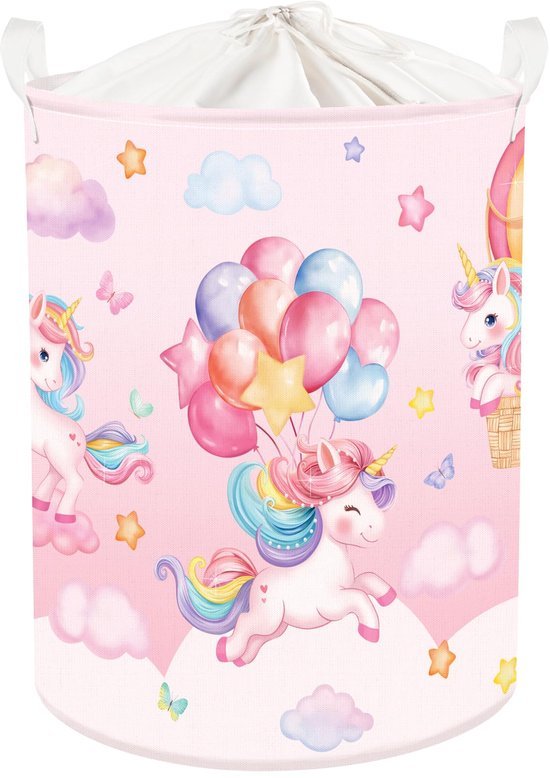 550x778-15.jpg Unyqoos® Opvouwbare Regenboog Wasmand voor Kinderen met Eenhoornontwerp, Ideaal voor Speelgoed en Kledingopslag