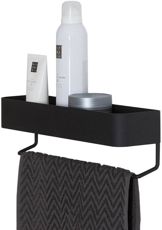 550x779-1.jpg Unyqoos® Stijlvolle metalen wandplank met geïntegreerde handdoekstang voor badkamer en keuken