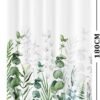 Unyqoos® Stijlvol Douchegordijn met Eucalyptus Print en Waterdichte Eigenschappen voor Luxe Badkamerervaring