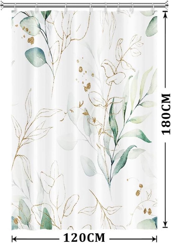 550x781-3.jpg Unyqoos® en Stijlvol Douchegordijn met Eucalyptus Print voor een Luxe Badkamerervaring