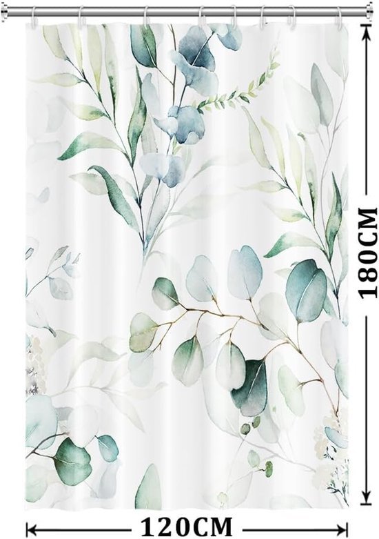 Unyqoos® Stijlvol Douchegordijn met Botanisch Bladmotief voor Luxe Badkamerervaring