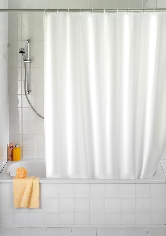 Unyqoos® Wit Douchegordijn Waterdicht en Onderhoudsvriendelijk voor Douche en Badkuip 180 x 200 cm met Ringen